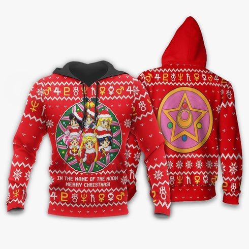 Divesart - Sailor Moon Ugly Christmas Sweater and Hoodie Anime Xmas Gifts Idea