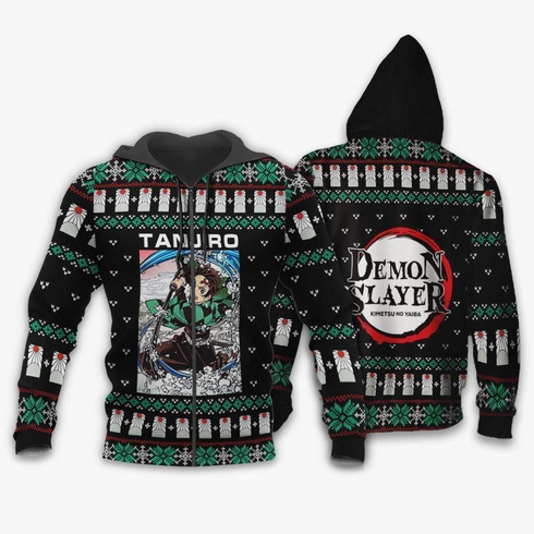 Divesart - Tanjiro Kamado Ugly Sweater Christmas Demon Slayer Anime Gift