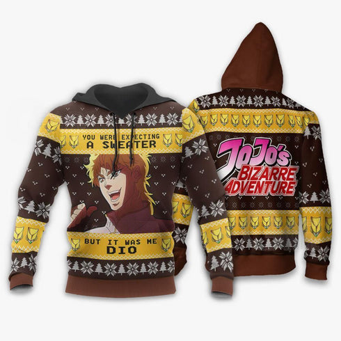 Divesart - Dio Brando Ugly Christmas Sweater and Hoodie JoJo's Bizarre Adventure Xmas