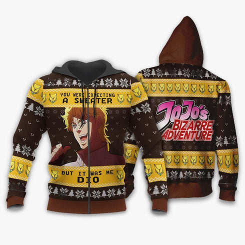 Divesart - Dio Brando Ugly Christmas Sweater and Hoodie JoJo's Bizarre Adventure Xmas