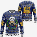 Divesart - Trafalgar Law Ugly Christmas Sweater and Hoodie One Piece Anime Xmas