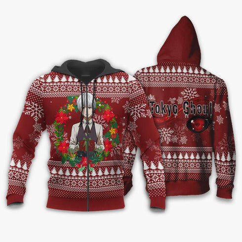 Divesart - Ken Kaneki Ugly Christmas Sweater and Hoodie Tokyo Ghoul Anime Gift Idea
