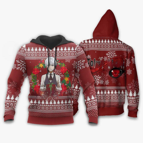 Divesart - Ken Kaneki Ugly Christmas Sweater and Hoodie Tokyo Ghoul Anime Gift Idea