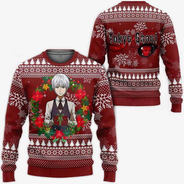 Divesart - Ken Kaneki Ugly Christmas Sweater and Hoodie Tokyo Ghoul Anime Gift Idea