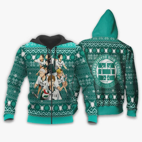 Divesart - Dateko Ugly Christmas Sweater and Hoodie Date Tech High Haikyuu Xmas