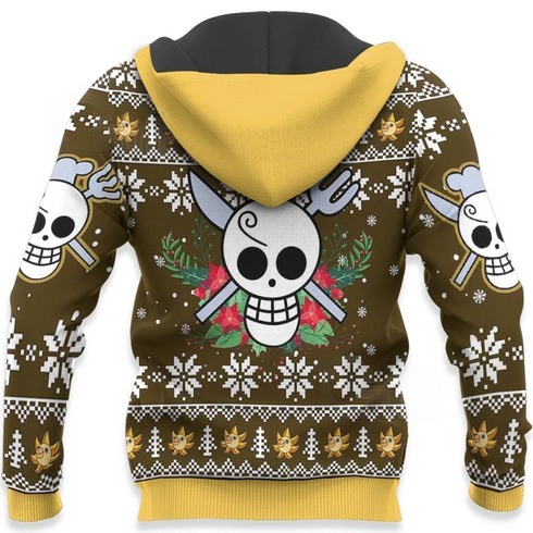 Divesart - Sanji Ugly Christmas Sweater and Hoodie One Piece Anime Xmas