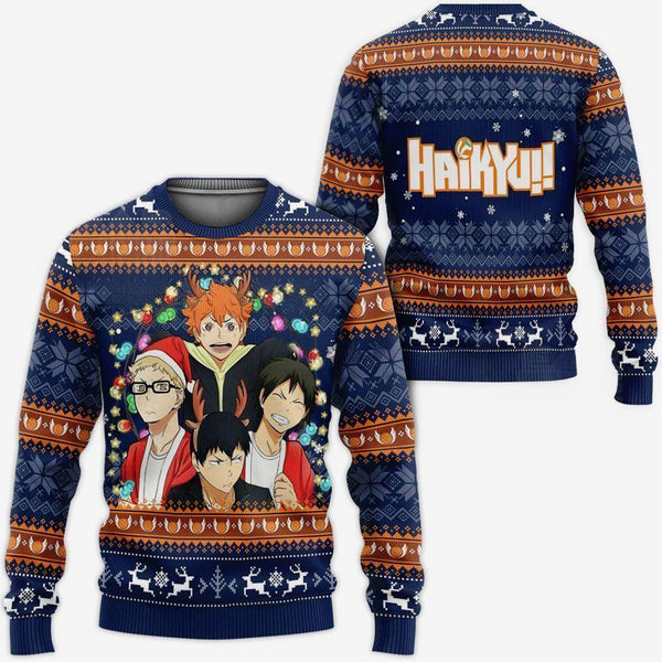 Divesart - Haikyuu Ugly Christmas Sweater and Hoodie Haikyuu Anime Xmas Gift