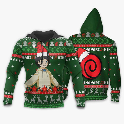 Divesart - Uzumaki Himawari Ugly Christmas Sweater and Hoodie Custom Boruto Anime Xmas Gifts