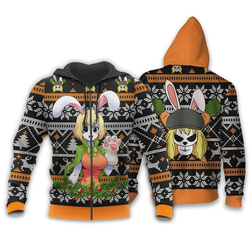 Divesart - Carrot Ugly Christmas Sweater and Hoodie Custom One Piece Anime Xmas Gifts