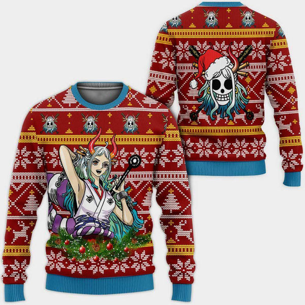 Divesart - Yamato Ugly Christmas Sweater and Hoodie Custom One Piece Anime Xmas Gifts