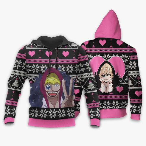 Divesart - Donquixote Rosinante Ugly Christmas Sweater and Hoodie Custom One Piece Anime Xmas Gifts