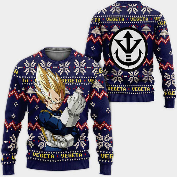 Divesart - Vegeta Super Saiyan Christmas Sweater Custom Anime DB Xmas Gifts