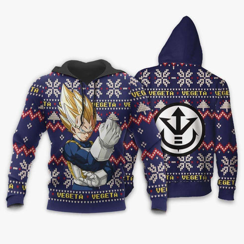 Divesart - Vegeta Super Saiyan Christmas Sweater Custom Anime DB Xmas Gifts