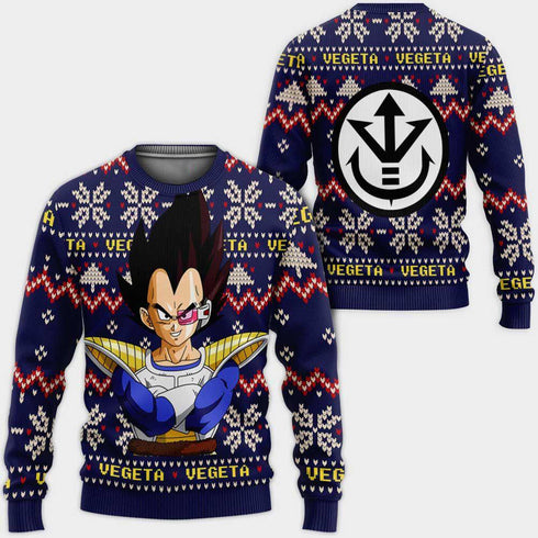 Divesart - Prince Vegeta Christmas Sweater Custom Anime DB Xmas Gifts