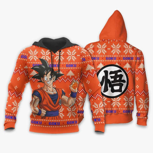 Divesart - Goku Ugly Christmas Sweater and Hoodie Custom Anime DB Xmas Gifts