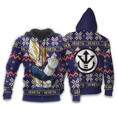 Divesart - Vegeta Super Saiyan Christmas Sweater Custom Anime DB Xmas Gifts