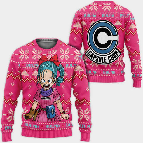 Divesart - Bulma Ugly Christmas Sweater and Hoodie Custom Anime DB Xmas Gifts