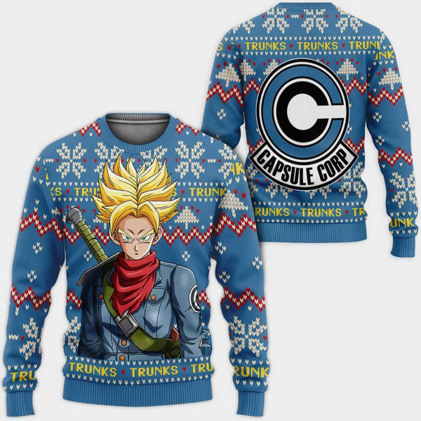Divesart - Future Trunks Ugly Christmas Sweater and Hoodie Custom Anime DB Xmas Gifts