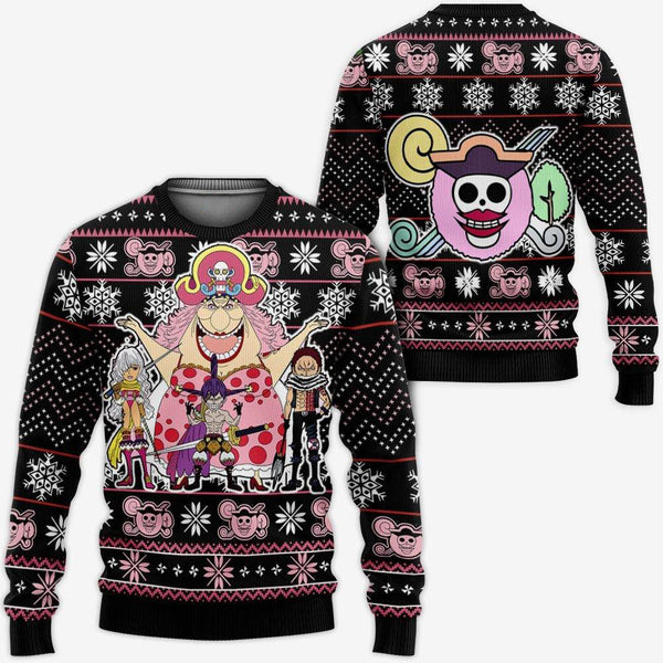 Divesart - Big Mom Pirates Ugly Christmas Sweater and Hoodie Custom Anime One Piece Xmas Gifts