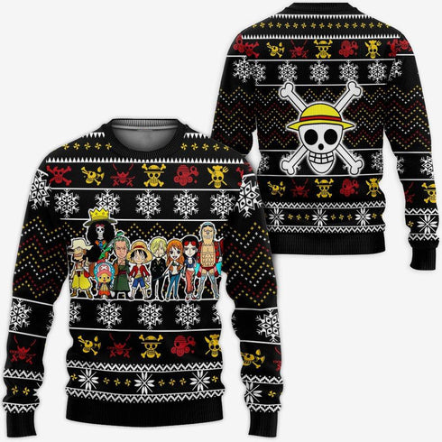 Divesart - Straw Hat Pirates Ugly Christmas Sweater and Hoodie Custom Anime One Piece Xmas Gifts