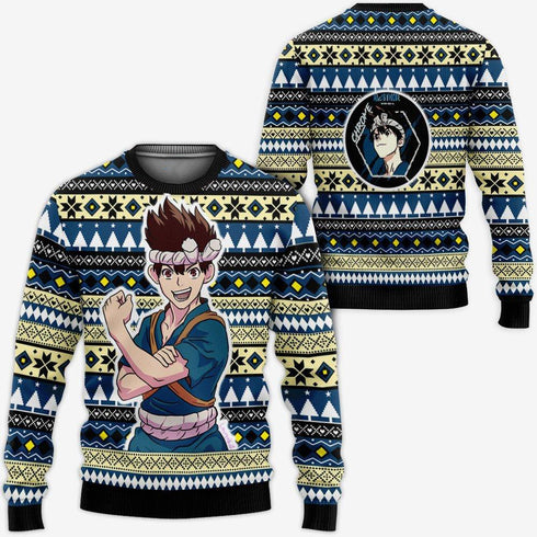 Divesart - Kuromu Chrome Ugly Christmas Sweater and Hoodie Custom Anime Dr Stone Xmas Gifts