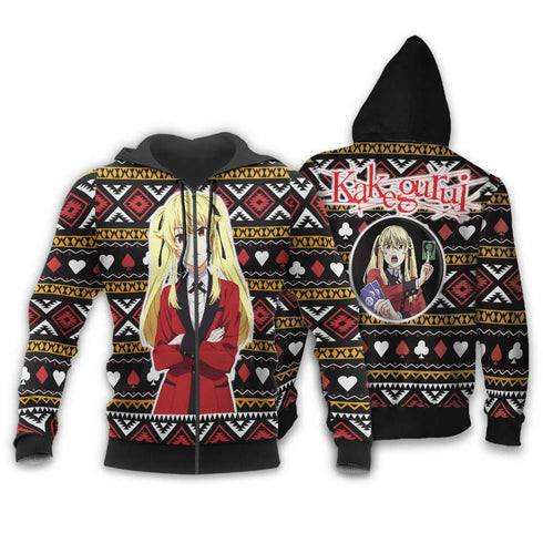 Divesart - Mary Saotome Ugly Christmas Sweater and Hoodie Custom Anime Kakegurui Xmas Gifts