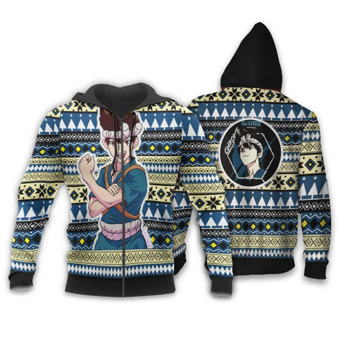 Divesart - Kuromu Chrome Ugly Christmas Sweater and Hoodie Custom Anime Dr Stone Xmas Gifts