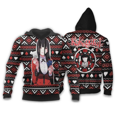 Divesart - Yumeko Jabami Ugly Christmas Sweater and Hoodie Custom Anime Kakegurui Xmas Gifts