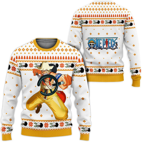 Divesart - UsOne Piecep White Anime Ugly Christmas Sweater and Hoodie Custom One Piece Anime Xmas Gifts