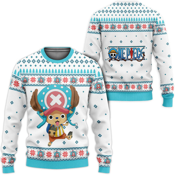 Divesart - Tony Tony ChOne Pieceper White Anime Ugly Christmas Sweater and Hoodie Custom One Piece Anime Xmas Gifts