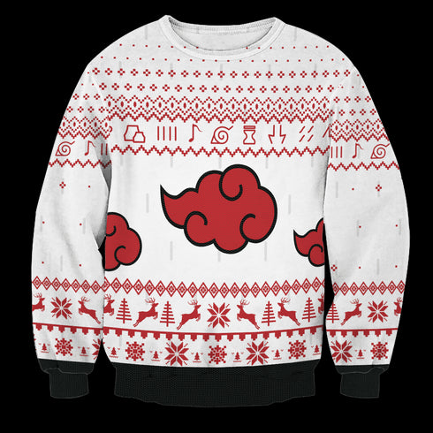 Divesart - AKT White Christmas Unisex Wool Sweater - Ugly Christmas Sweater