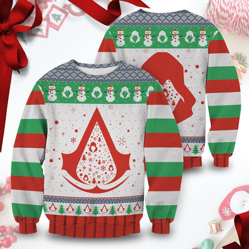 Divesart - Assassin's Creed Christmas Unisex Wool Sweater - Ugly Christmas Sweater