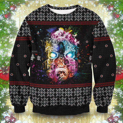 Divesart - Borderlands Psycho Unisex Wool Sweater - Ugly Christmas Sweater