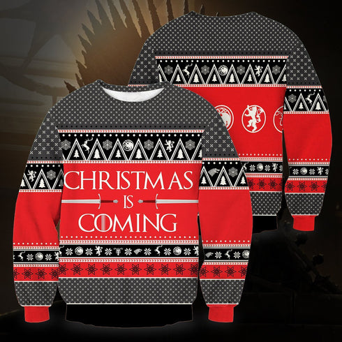 Divesart - Christmas is Coming Unisex Wool Sweater - Ugly Christmas Sweater