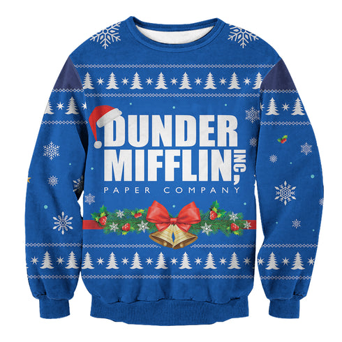 Divesart - Dunder Mifflin Holiday Unisex Wool Sweater - Ugly Christmas Sweater