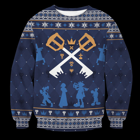 Divesart - Kingdom Hearts Christmas Unisex Wool Sweater - Ugly Christmas Sweater