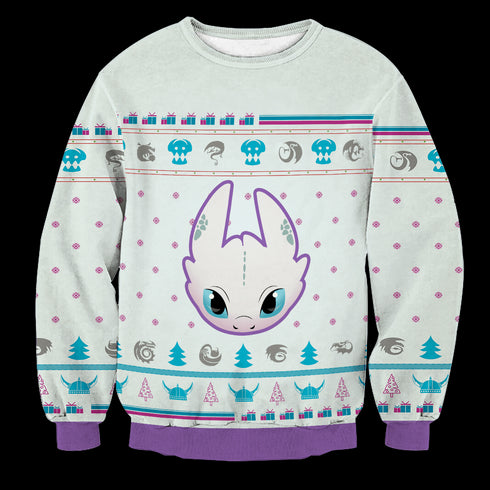 Light Fury Christmas Unisex Wool Sweater