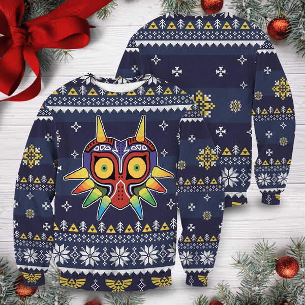Divesart - Majora's Mask Unisex Wool Sweater - Ugly Christmas Sweater
