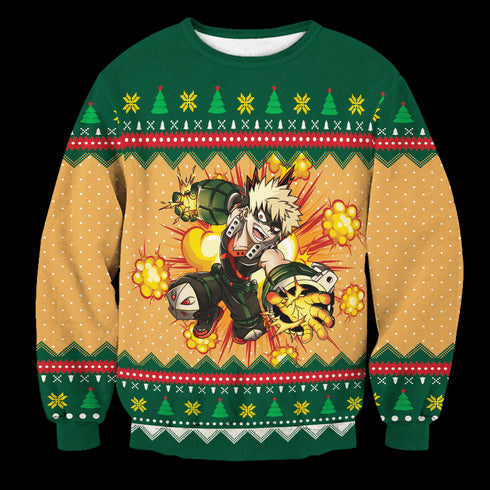 Divesart - New Katsuki Boom Unisex Wool Sweater - Ugly Christmas Sweater