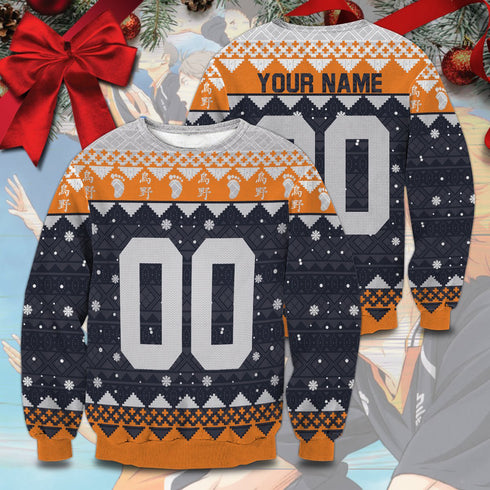 Divesart - Personalized Karasuno Christmas Unisex Wool Sweater - Ugly Christmas Sweater