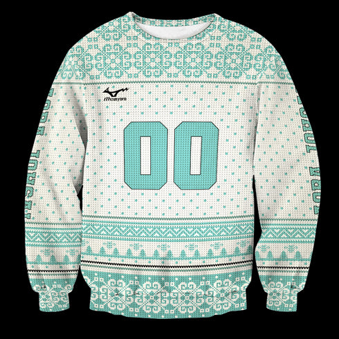 Divesart - Personalized Team Aoba Johsai Christmas Unisex Wool Sweater - Ugly Christmas Sweater