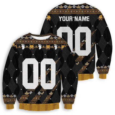Divesart - Personalized Team MSBY Black Jackals Christmas Unisex Wool Sweater - Ugly Christmas Sweater