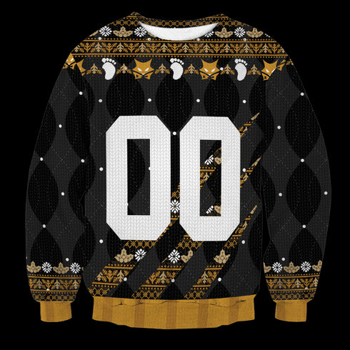 Divesart - Personalized Team MSBY Black Jackals Christmas Unisex Wool Sweater - Ugly Christmas Sweater