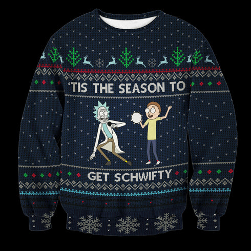 Divesart - Schwifty Christmas Unisex Wool Sweater - Ugly Christmas Sweater