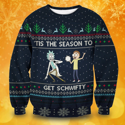 Divesart - Schwifty Christmas Unisex Wool Sweater - Ugly Christmas Sweater