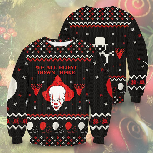 Divesart - We All Float Unisex Wool Sweater - Ugly Christmas Sweater
