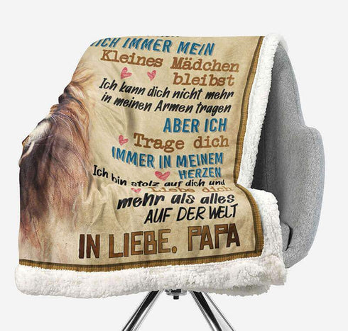 Divesart - Decke vom Vater an die Tochter - "Freue dich jeden Tag"