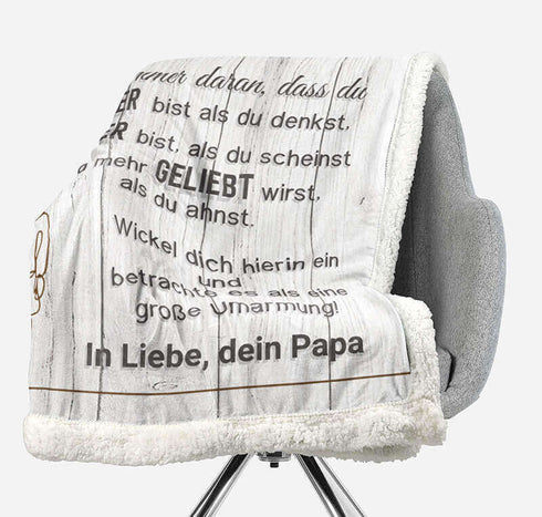 Divesart - Decke vom Vater an die Tochter - "Du bist meine Größe"