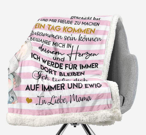 Divesart - Decke von Mutter zu Tochter - "Rosa Zärtlichkeit"