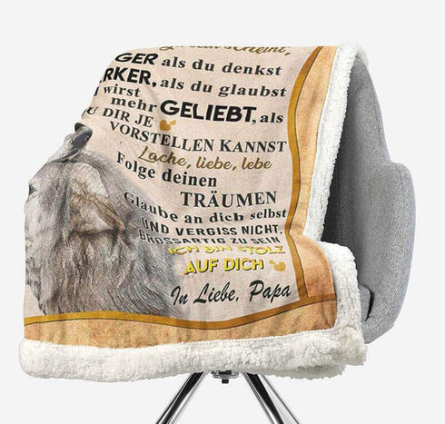 Divesart - Decke vom Vater an die Tochter - "Wolfs Liebkosung"